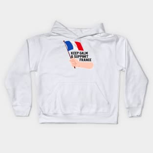 Keep Calm And Support France Kids Hoodie